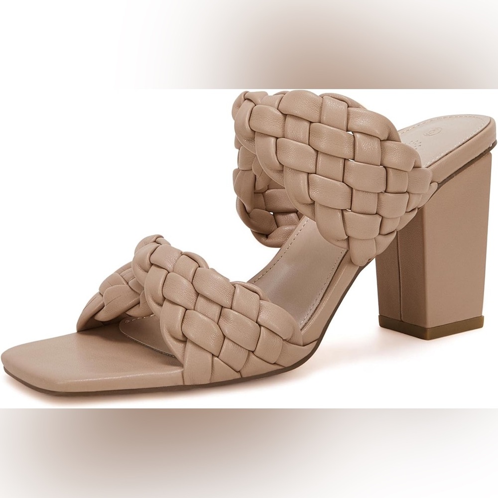 Rilista Braided Heel Sandals Light Tan